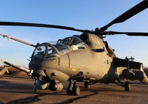 На авиабазу армейской авиации ЗВО в Псковской области поступили 2 новых вертолета Ми-35 (Министерство обороны РФ)