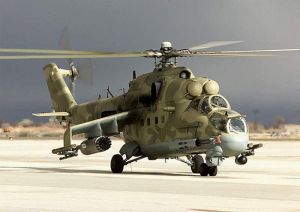 В Забайкалье экипажи ударных вертолетов Ми-24 ВВО провели летно-тактическое учение (Министерство обороны РФ)