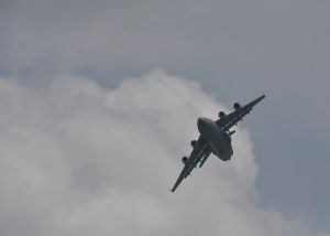 Попадание птицы в двигатель самолета C-17 ВВС США сняли на видео (Российская газета)