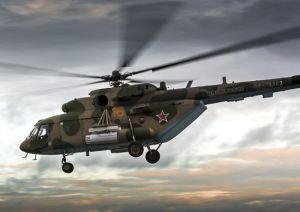 Вертолеты Ми-8 задействованы для судейства конкурса танкового биатлона на Урале (Телеканал 