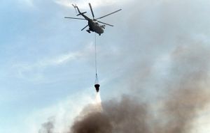 В Сочи для тушения лесного пожара привлекли вертолет (Кубань 24)